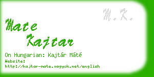 mate kajtar business card